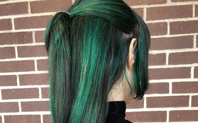 فرمول ترکیب رنگ موی سبز بدون دکلره