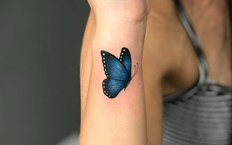 تاتو پروانه روی مچ دست