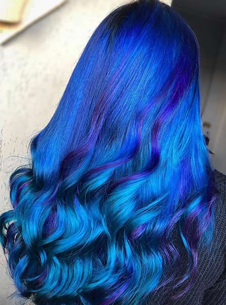 رنگ مو آبی کهکشانی 